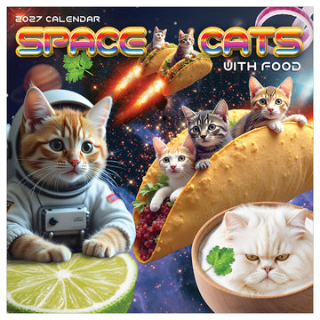 2027 Space Cats Wall Calendar