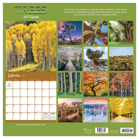 2027 Trees Wall Calendar