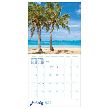 2027 Tropical Beaches Wall Calendar - 0