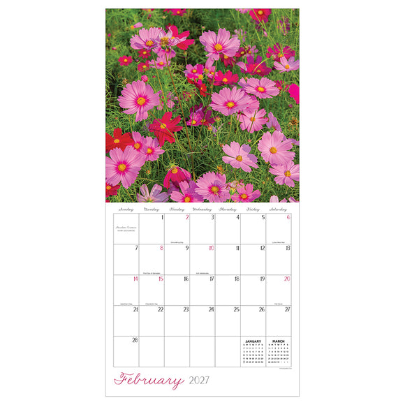 2027 Flowers Wall Calendar