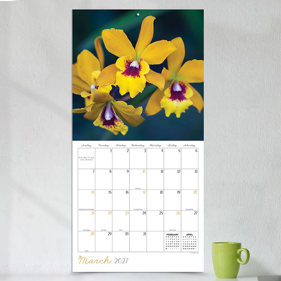 2027 Flowers Wall Calendar