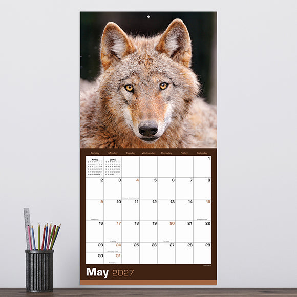 2027 Wolves Wall Calendar