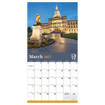 2027 Michigan Wall Calendar - 0