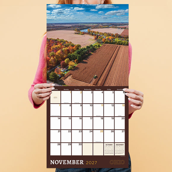 2027 Ohio Wall Calendar