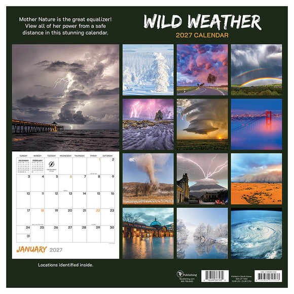 2027 Wild Weather Wall Calendar