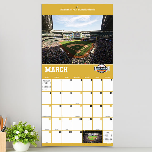2027 Ballparks Wall Calendar