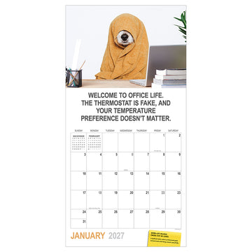 2027 Desk Dogs Wall Calendar - 0