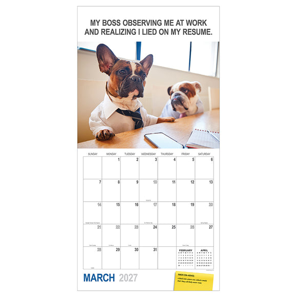 2027 Desk Dogs Wall Calendar
