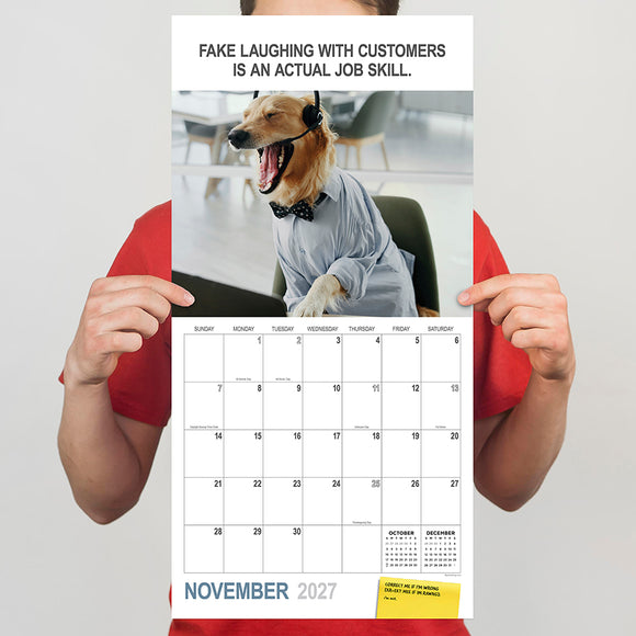 2027 Desk Dogs Wall Calendar