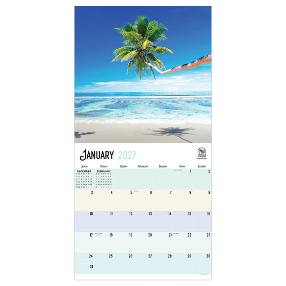 2027 Beaches Wall Calendar