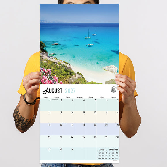2027 Beaches Wall Calendar