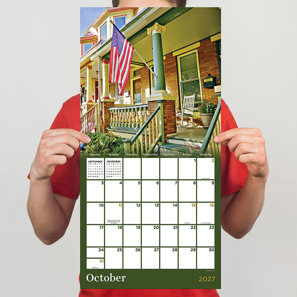 2027 Porches Wall Calendar