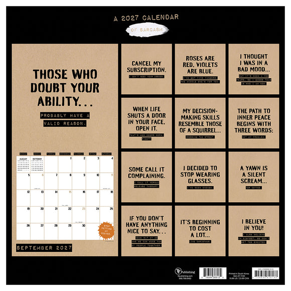 2027 Anti-Affirmations Wall Calendar
