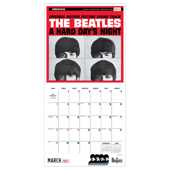 2027 The Beatles: Albums & Artwork Wall Calendar