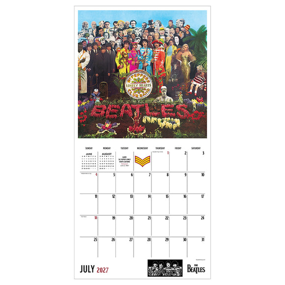 2027 The Beatles: Albums & Artwork Wall Calendar