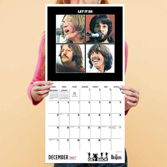 2027 The Beatles: Albums & Artwork Wall Calendar