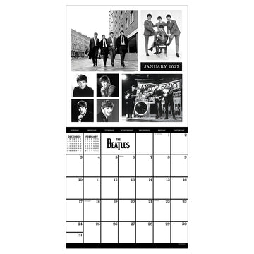 2027 The Beatles: In Black & White Wall Calendar - 0