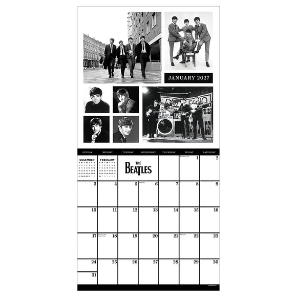 2027 The Beatles: In Black & White Wall Calendar
