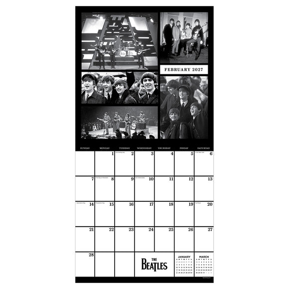 2027 The Beatles: In Black & White Wall Calendar