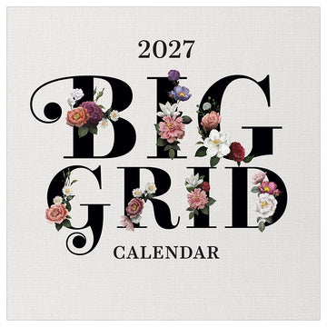 2027 Big Grid-Floral Wall Calendar