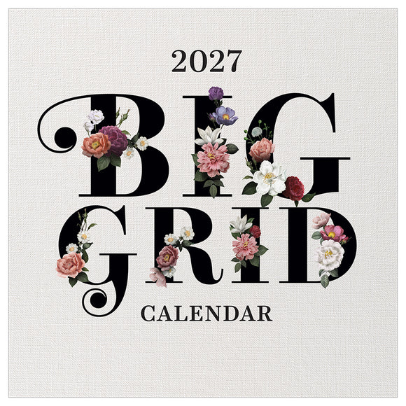 2027 Big Grid-Floral Wall Calendar