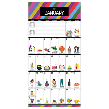 2027 Every Day's A Holiday Wall Calendar - 0