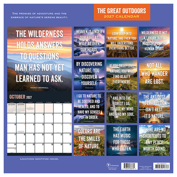2027 Great Outdoors Wall Calendar