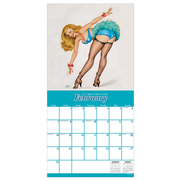 2027 Pin Ups Wall Calendar