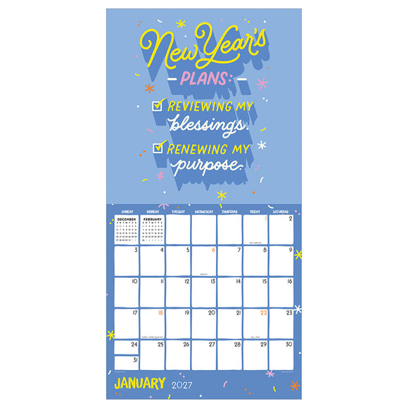 2027 Mahogany Wall Calendar