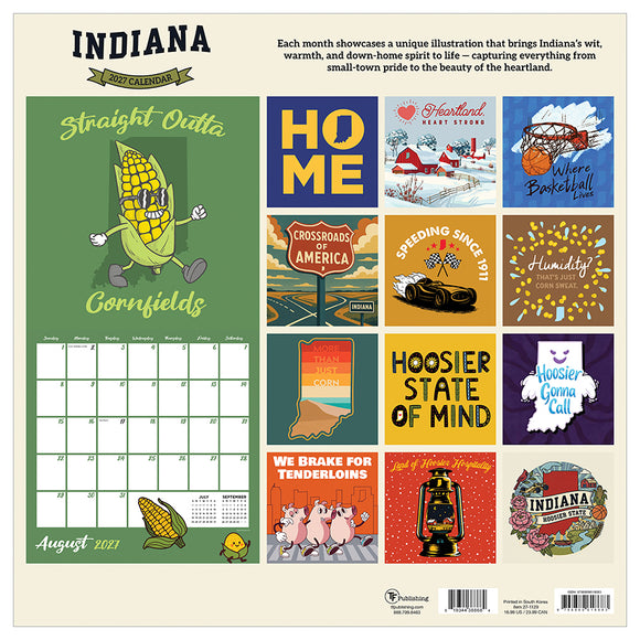 2027 Home: Indiana Wall Calendar