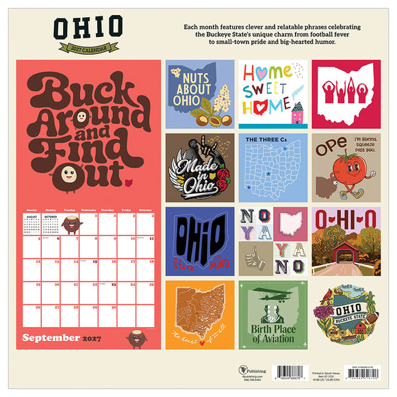 2027 Home: Ohio Wall Calendar