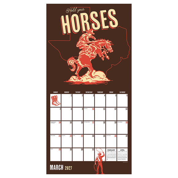 2027 Home: Texas Wall Calendar
