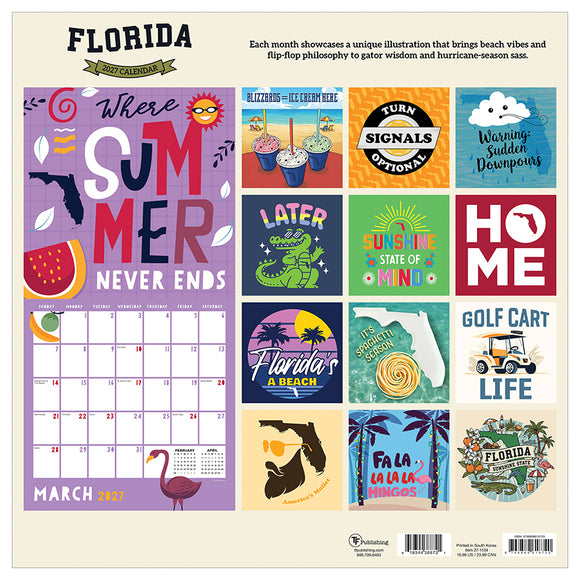 2027 Home: Florida Wall Calendar