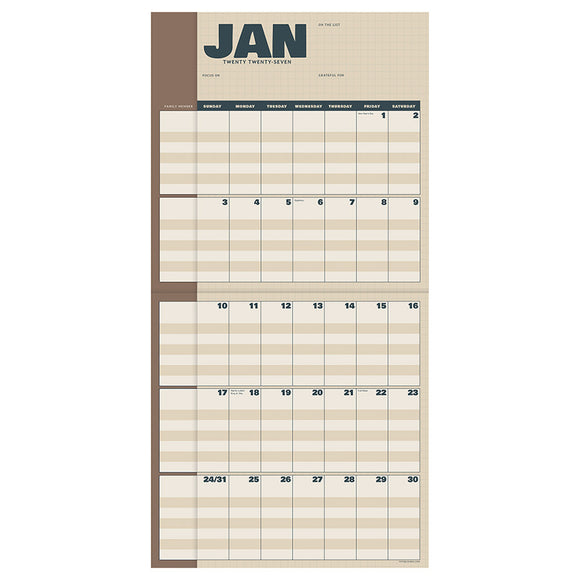 2027 Parent Planner Wall Calendar