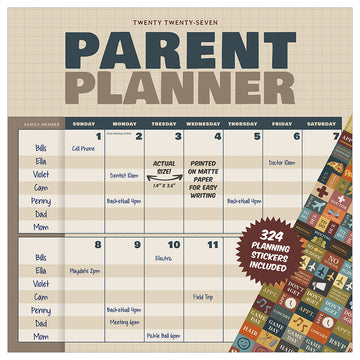 2027 Parent Planner Wall Calendar