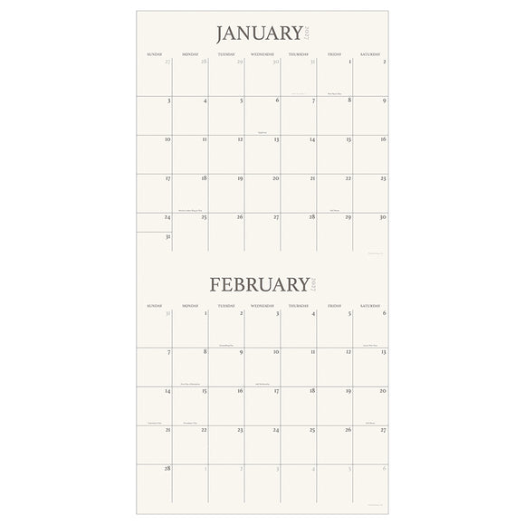 2027 2 Year Grid Wall Calendar