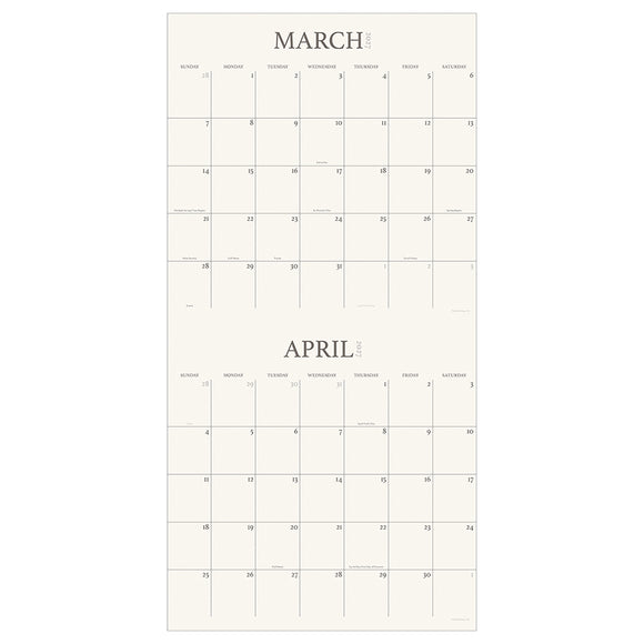 2027 2 Year Grid Wall Calendar
