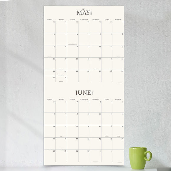 2027 2 Year Grid Wall Calendar