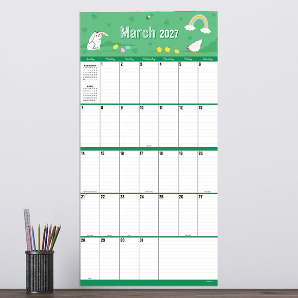 2027 Festive Holiday Themes Wall Calendar