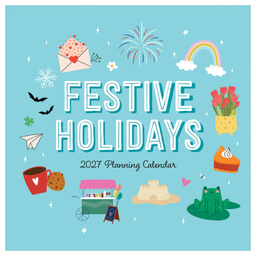 2027 Festive Holiday Themes Wall Calendar