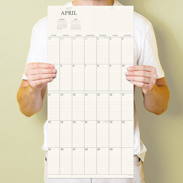 2027 Simple Aesthetic Grid Wall Calendar - 0