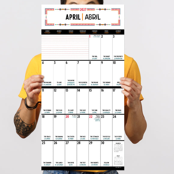 2027 Spanish Words for Everyone Wall Calendar