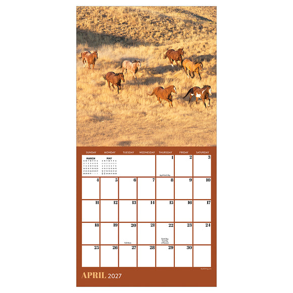 2027 Horses Mini Calendar