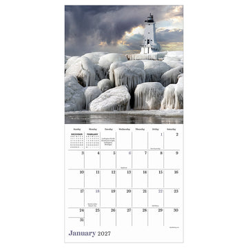 2027 Lighthouses Mini Calendar - 0