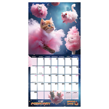 2027 Space Cats Mini Calendar - 0
