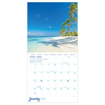 2027 Tropical Beaches Mini Calendar - 0