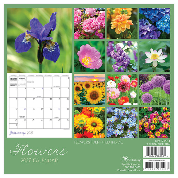 2027 Flowers Mini Calendar