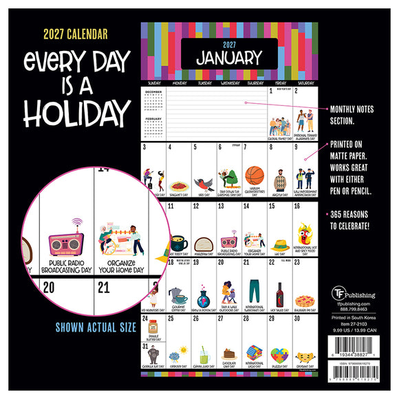 2027 Every Day's A Holiday Mini Calendar