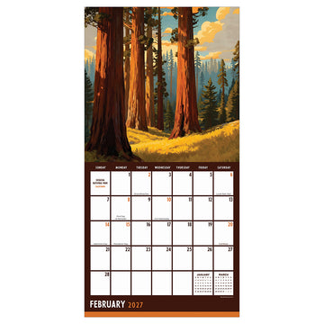 2027 National Parks-Art Mini Calendar - 0