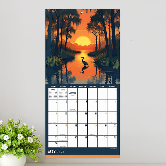 2027 National Parks-Art Mini Calendar